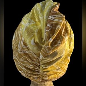 Sassy Jones Gold & Brown Satin-Lined Turban